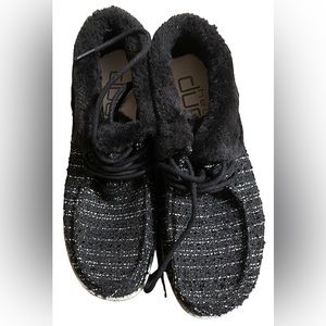 Hey Dude Britt Black Gray Womens size 8 Slip On Bootie Shoes Light Weight